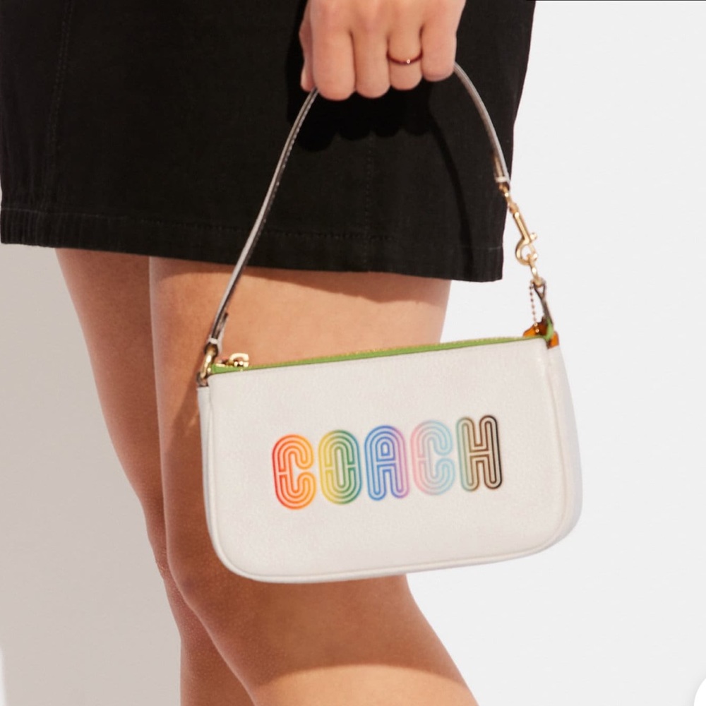 Coach Nolita 19 With Rainbow Coach 
Gold/Chalk Multi - Picture 4 of 16